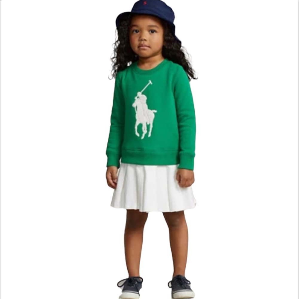 Ralph Lauren Childrenswear
Toddler Girls Big Pony Fleece Sweatshirt Dress NWT